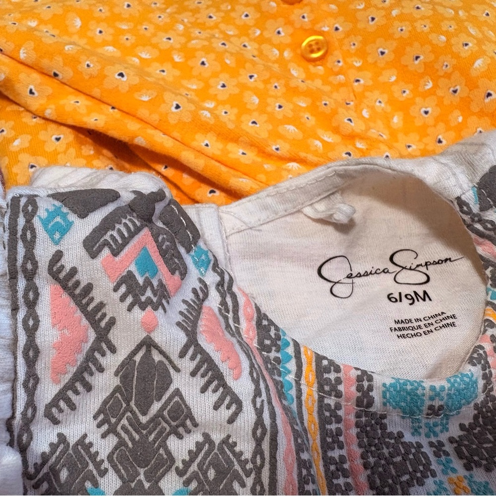 Jessica Simpson/Tea/Carters/George Baby Rompers Long Sleeve 6/9M - Picture 4 of 9